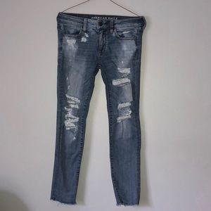 American Eagle Jegging Crop Light Wash Jeans